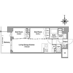 COMFORIALIV大森西 2LDKの間取図画像