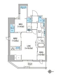 クレヴィアリグゼ蒲田西 3LDKの間取図画像