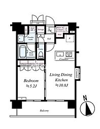 グランド・ガーラ大森2 1LDKの間取図画像