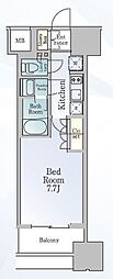 ルフォンブランシェ品川南大井 1Kの間取図画像