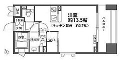カスタリア大森 ワンルームの間取図画像