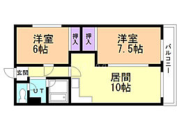 グランプラザ 2LDKの間取図画像