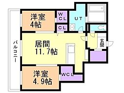 間取図画像 2LDK