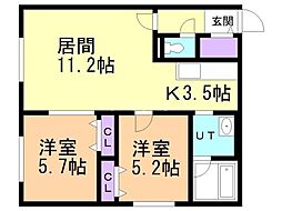 間取図画像 2LDK