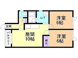 間取図画像 2LDK