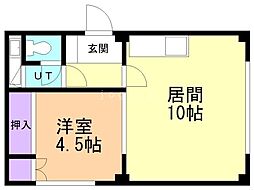 伊藤マンション 1LDKの間取図画像