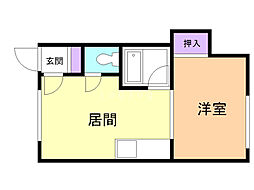 ジェーハイツ千歳住吉3 1DKの間取図画像