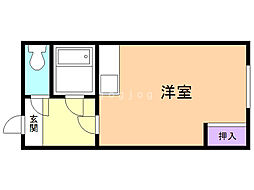 サンライズ千歳 ワンルームの間取図画像
