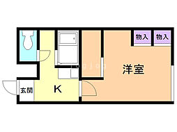 レオパレス向陽台A 1Kの間取図画像