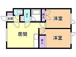 インペリアルC 2LDKの間取図画像