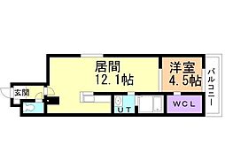 ルーチェ千歳本町 1LDKの間取図画像