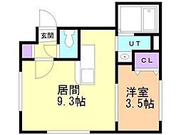 フォレスト・コート 1LDKの間取図画像