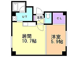 エルドラード青葉B 1LDKの間取図画像