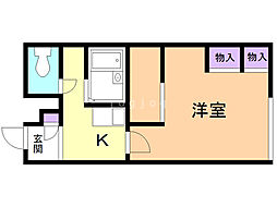 レオパレス桂木の森 1Kの間取図画像