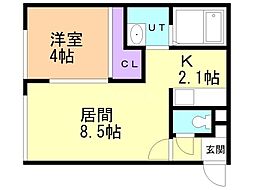 リンコントロ東郊 1LDKの間取図画像