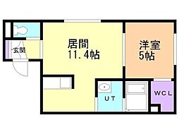 Le Vie est Belle 1LDKの間取図画像