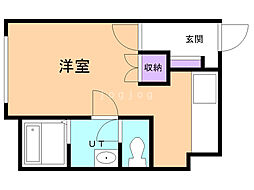 エアーステーションB 1Kの間取図画像