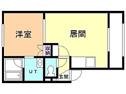 パリエ 1LDKの間取図画像