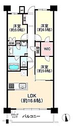 ライオンズ港北ニュータウンローレルコート 3LDKの間取図画像