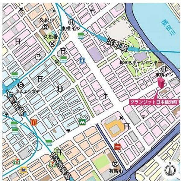 グランジット日本橋浜町 ｜東京都中央区日本橋浜町3丁目(賃貸マンション1K・2階・27.29㎡)の写真 その25