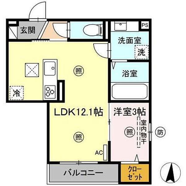 PREMILIFE寿町 102｜大分県大分市寿町(賃貸アパート1LDK・1階・37.41㎡)の写真 その2