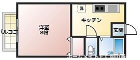 岡山県岡山市中区赤田（賃貸アパート1K・2階・22.29㎡） その2