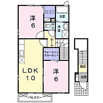 岡山県赤磐市桜が丘東1丁目1番地845（賃貸アパート2LDK・2階・54.85㎡） その2