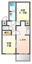 岡山県岡山市中区中井3丁目（賃貸アパート2LDK・2階・49.70㎡） その2