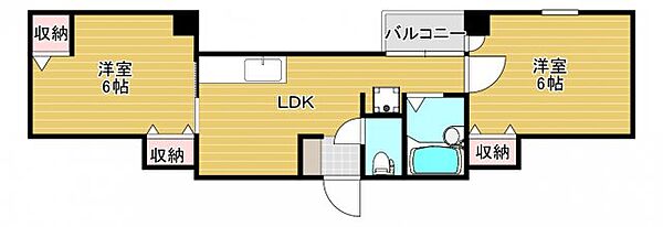 真田山パークシティ寿 ｜大阪府大阪市天王寺区玉造元町(賃貸マンション2DK・7階・45.00㎡)の写真 その2