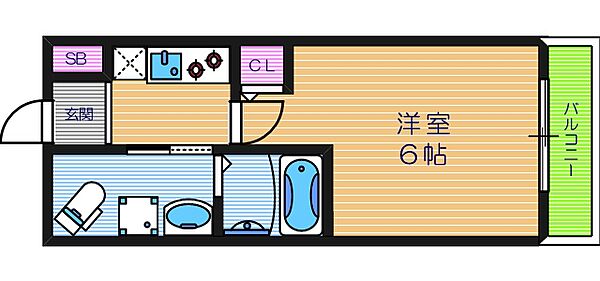 グランパシフィック北畠 302｜大阪府大阪市阿倍野区北畠1丁目(賃貸マンション1K・3階・19.80㎡)の写真 その2