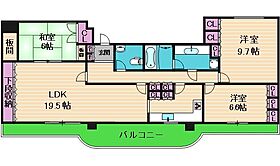 インターフェルティ真田山  ｜ 大阪府大阪市天王寺区真田山町（賃貸マンション3LDK・13階・111.26㎡） その2