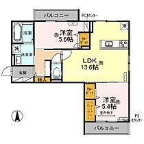 メゾンドエスポワール  ｜ 大阪府大阪市東住吉区桑津4丁目11-2（賃貸アパート2LDK・1階・60.21㎡） その2