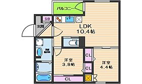 F asecia Doras  ｜ 大阪府大阪市東住吉区住道矢田3丁目5-15（賃貸アパート2LDK・3階・42.23㎡） その2