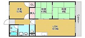 オクトハイツしらさぎ  ｜ 大阪府大阪市東住吉区今川8丁目（賃貸マンション3LDK・3階・55.00㎡） その2