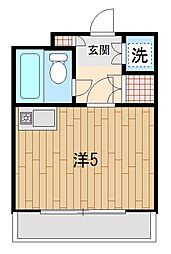 ワコーレエレガンス一ノ割2 ワンルームの間取図画像