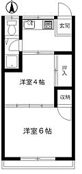 石森マンション 2Kの間取図画像