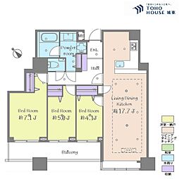 ステーションガーデンタワー 3LDKの間取図画像