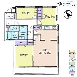 西日暮里パーク・ホームズ 3LDKの間取図画像