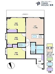 センチュリー行徳 3LDKの間取図画像