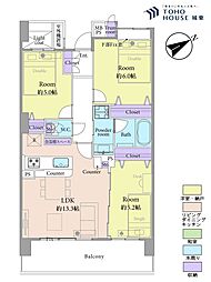 クリオ大塚弐番館 3LDKの間取図画像
