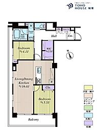 豊玉マンション 2LDKの間取図画像