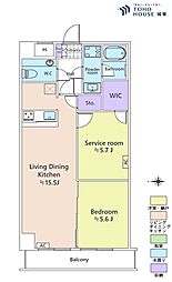 シャン・ド・ヴィラージュ 1SLDKの間取図画像