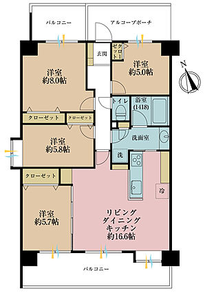 4ＬＤＫ、専有...