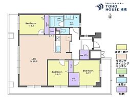 ライオンズマンション谷塚仲町 3LDKの間取図画像
