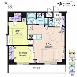 マンションアクロス西巣鴨 2LDKの間取図画像