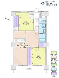 タカシマ志村マンション 2LDKの間取図画像