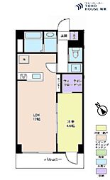 晴風マンション 1LDKの間取図画像