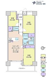 ヴィルヌーブガーデンズ綾瀬 3LDKの間取図画像
