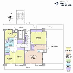 川口幸町パーク・ホームズ 4LDKの間取図画像
