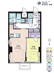日興パレス高田馬場 1LDKの間取図画像